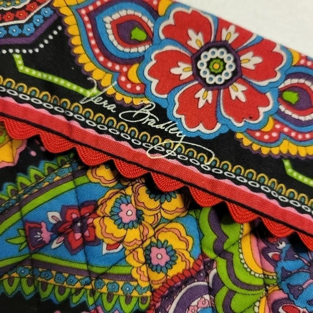 Vera Bradley Quilted Floral Paisley Christmas Stocking EUC